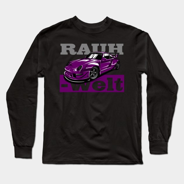 Rauh Welt Begriff Purple Long Sleeve T-Shirt by aredie19